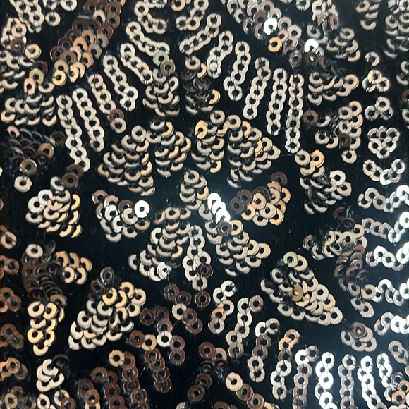 Aqua Black Dress with all over Gold Tone Sequins - Picture 16 of 17